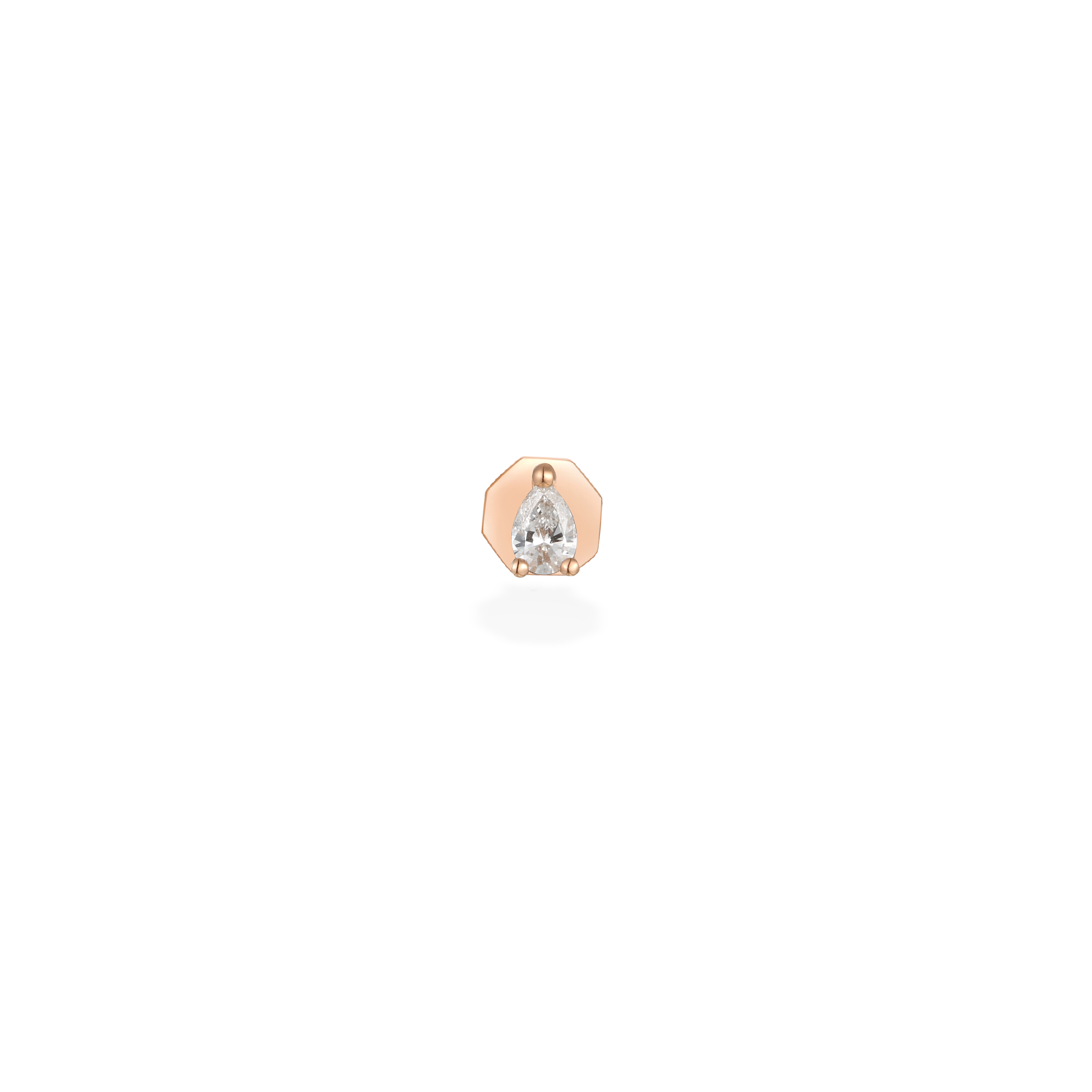 Pear shaped diamond flat back